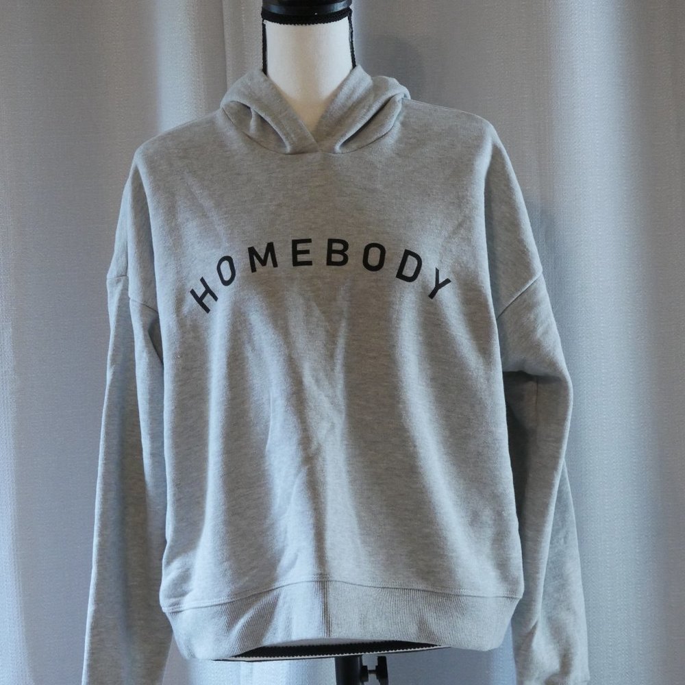 HOMEBODY Hoodie Sweatshirt Grey NWT Marled Size Large